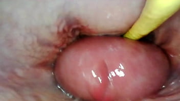 Hot internal pov camera inside her pussy while i fill her with cum