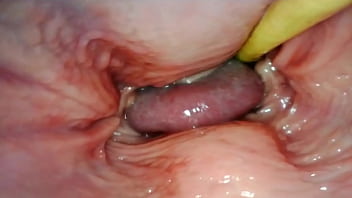 Hot internal pov camera inside her pussy while i fill her with cum