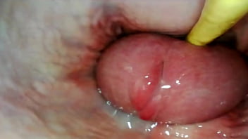 Hot internal pov camera inside her pussy while i fill her with cum