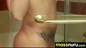 Slippery nuru massage for lucky dude 11