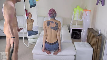 From the vault skinny whore flogged before sucking dick