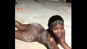 Playing outside naked fucking my pussy