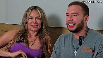 Mature monique fuentes has a hot podcast with brian evansx and it ends in a happy ending