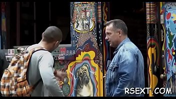 Gal gives hand and blowjob