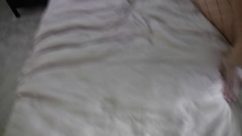 Maia davis in fishnet stockings gives bf blowjob & swallows his cum