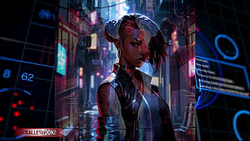 Cyberpunk rebel youth assemble futuristic hip hop fashion