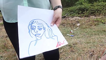 Caricature gone wrong starving artist gets fed black dick