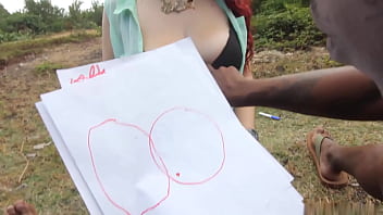 Caricature gone wrong starving artist gets fed black dick