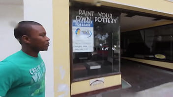 Caricature gone wrong starving artist gets fed black dick