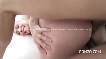 Curvy secretary takes turns on double anal desk pounding during overtime