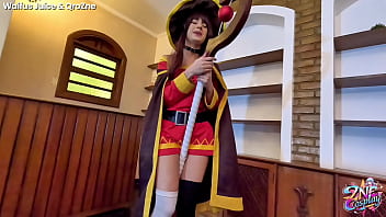 Zne cosplay megumin from konosuba ft waifus juice & qrozne free scene
