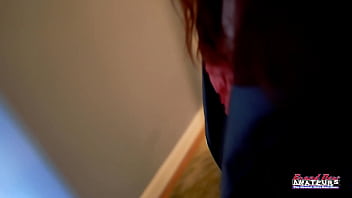 Horny nerdy ginger dezi rae gets finger fucked and deepthroats a hard cock