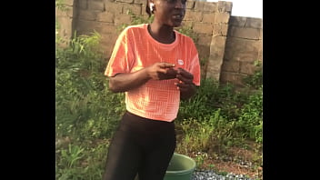 Crazybitch enjoys folding her clothes after drying washed clothes Crazybitch enjoys folding her clothes after drying washed clothes