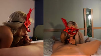 Elena’s secret masquerade sex in the hotel