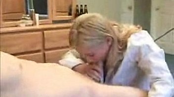 Blonde sucks for facial