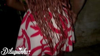 We had sex in the haunted house and then the naughty black girl showed off her naked body riding her bike on the street