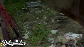 We had sex in the haunted house and then the naughty black girl showed off her naked body riding her bike on the street