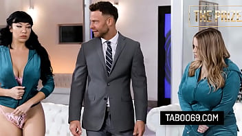 Game show turned into intense foursome with two hot milfs