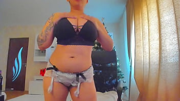 Natural tits and sexy ass girl alone pleasure