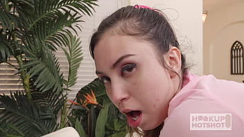 Tiny cutie pie amber angel is horny for some rough sex