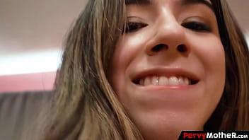 Stepmother leads her stepson and stepdaughter to play on the same bed