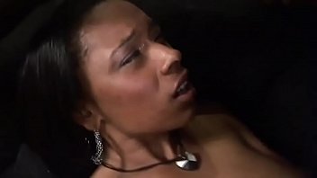 Ebony with natural tits rides dick reverse cowgirl style