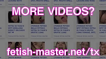 Japanese asian tongue spit fetish