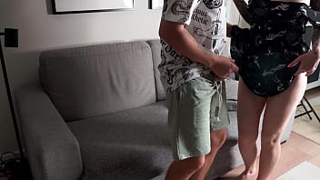 Stepbro catches me masturbating so i help him