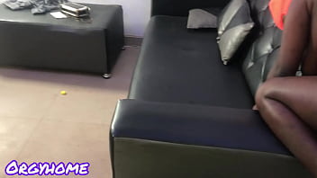 All wet pussy drip sluts gangbang with her hood boys