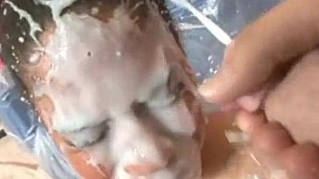 Massive facial for latina