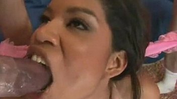 Massive facial for latina