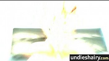 Screaming babe gushes hairy pussy juice 3