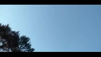 Awesome brunette hoe gets naked outdoor