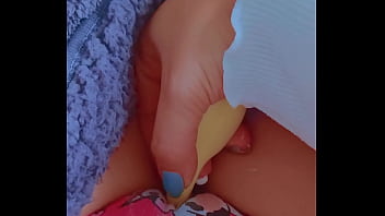 First time latina cutie’s toy tease