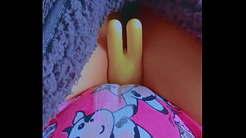 First time latina cutie’s toy tease