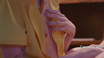 Rebelious teens scissor at a les conversions camp