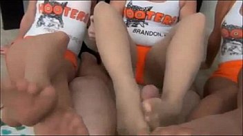 Footjob cumshot compilation