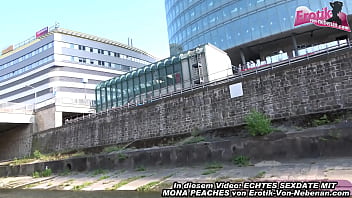 Kurvige deutsche teen outdoor unter der brücke gefickt