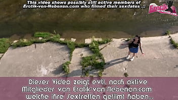 Kurvige deutsche teen outdoor unter der brücke gefickt