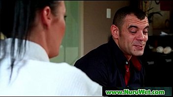 Nuru massage with busty asian and wet handjob 23