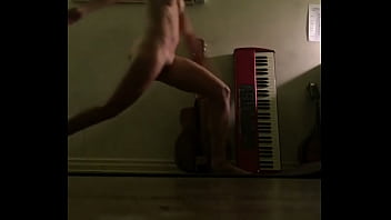 Old woman doing exercise