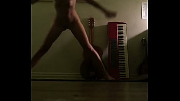 Old woman doing exercise