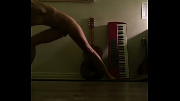 Old woman doing exercise