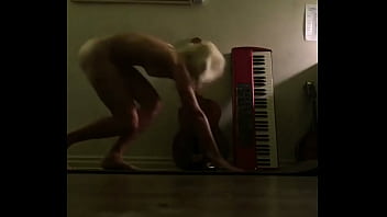 Old woman doing exercise