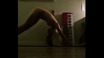 Old woman doing exercise