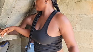 Dripping pussy get fucked under the step