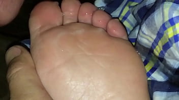 Cum on wife’s hot soles