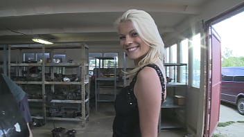 Babe jasmine rouge fucks with 3 dirty mechanics in car service