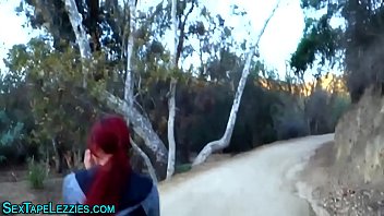 Pov lesbo teen rubs cunt