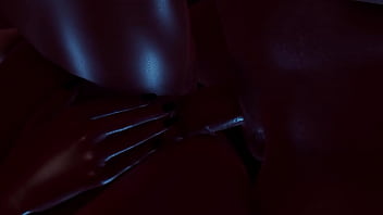 Blonde babe goes black